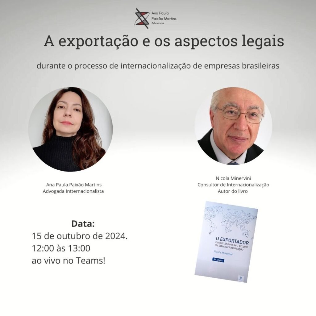 Webinar: A exportação e os aspectos legais